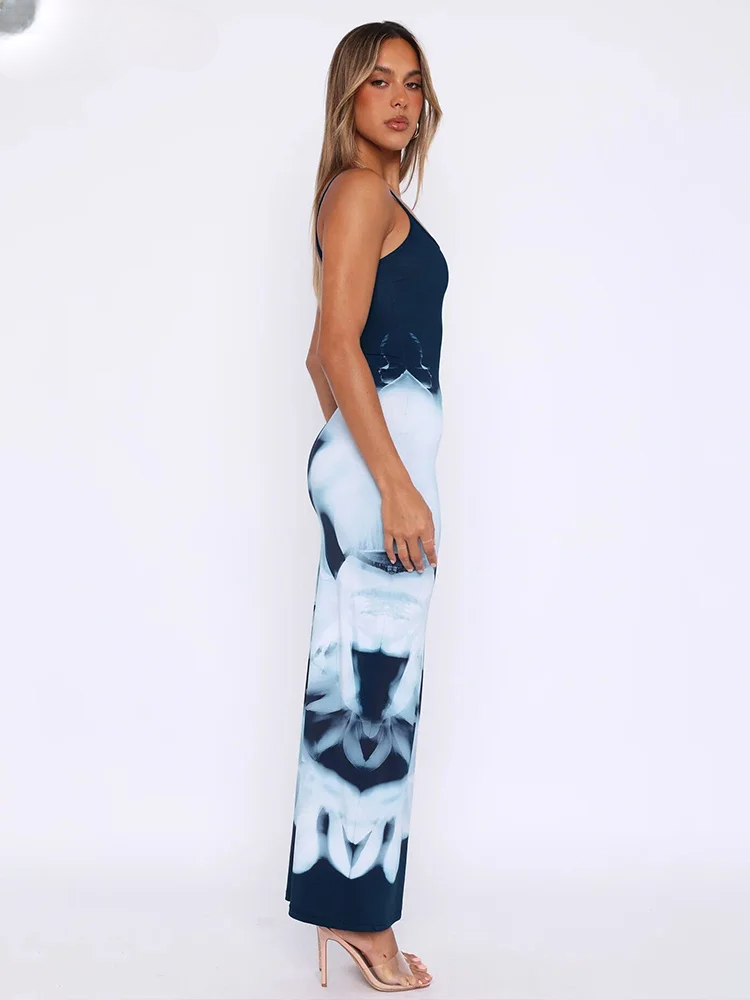 Dominique | Robe Maxi Élégante à Taille Haute avec Imprimé Floral